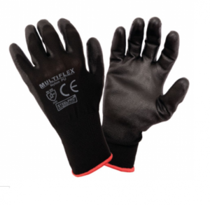 guantes poliuretano negros